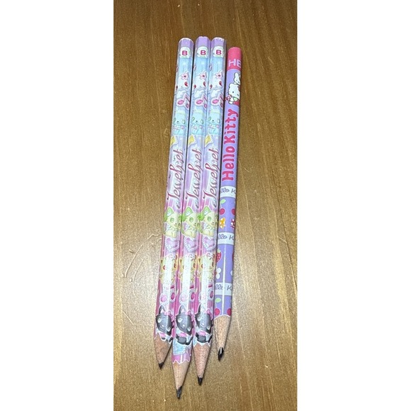 Sanrio Other - Vintage Sanrio 2002 Hello Kitty HB & Jewelpet B Pencils Lot